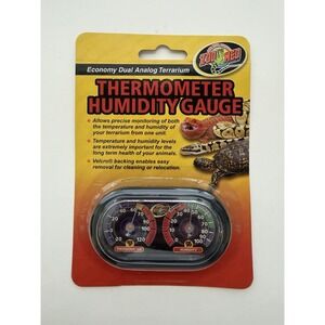 Zoo Med Economy Dual Analog Terrarium Thermometer Humidity Gauge New